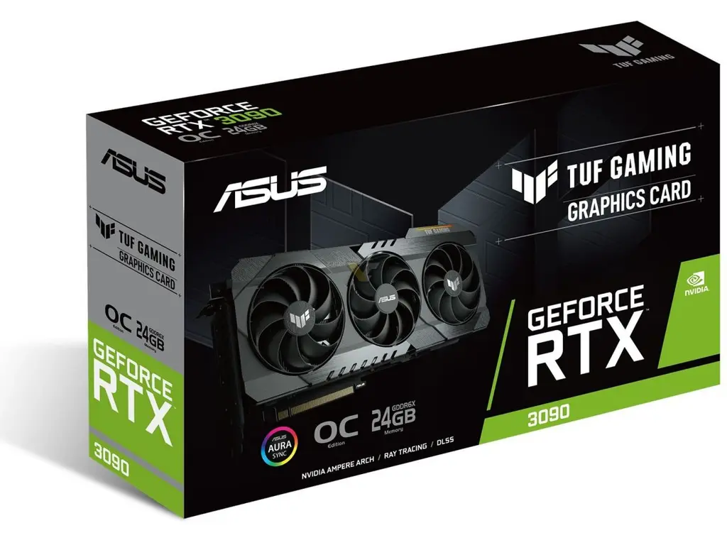 Упаковка видеокарты ASUS TUF Gaming GeForce RTX 3090 OC