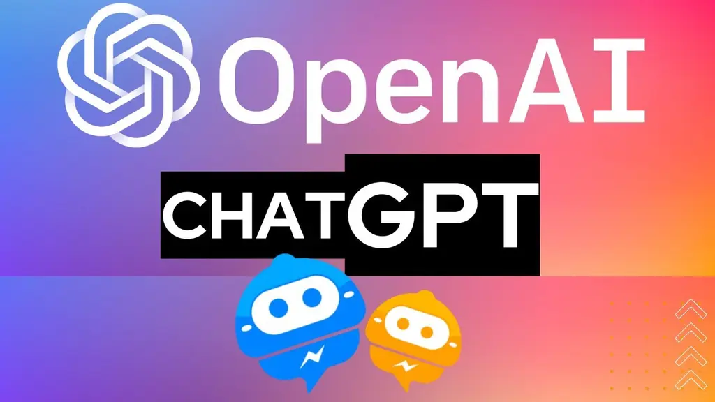 Логотипы OpenAI и ChatGPT с иконками чат-ботов