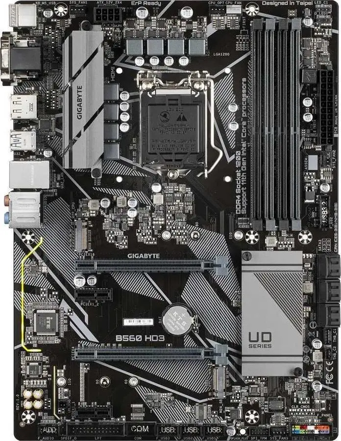Материнская плата Gigabyte B560 HD3 с процессорным сокетом