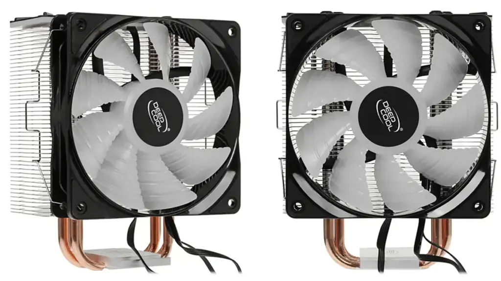 Кулер DEEPCOOL GAMMAXX GT BK с двух ракурсов, вентилятор с подсветкой