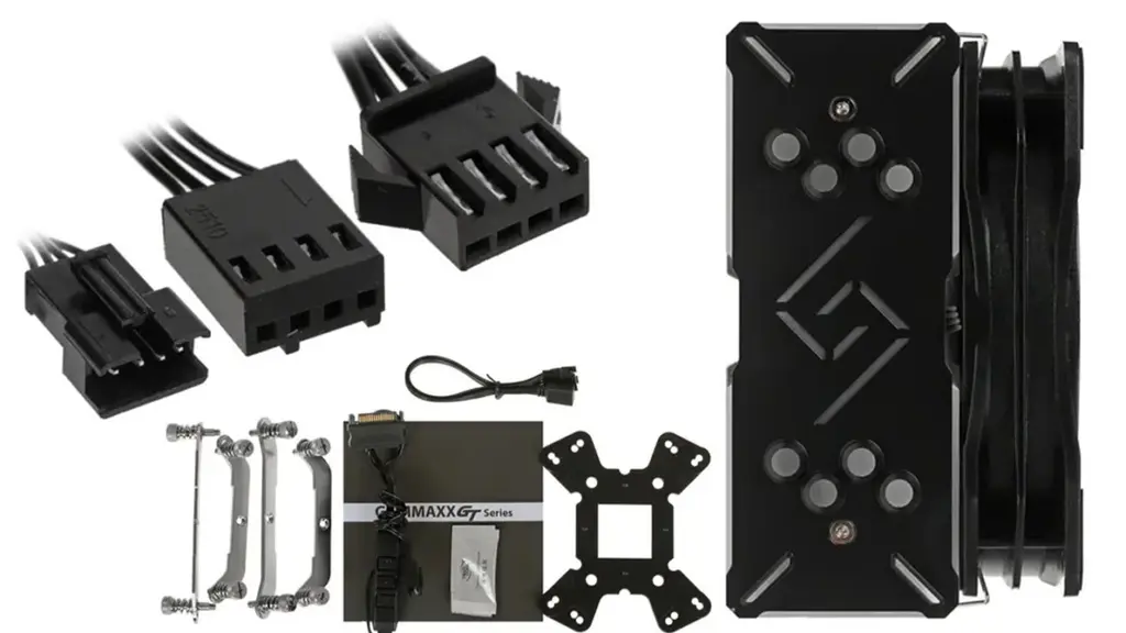 Коннекторы, монтажный набор и вентилятор кулера DEEPCOOL GAMMAXX GT BK