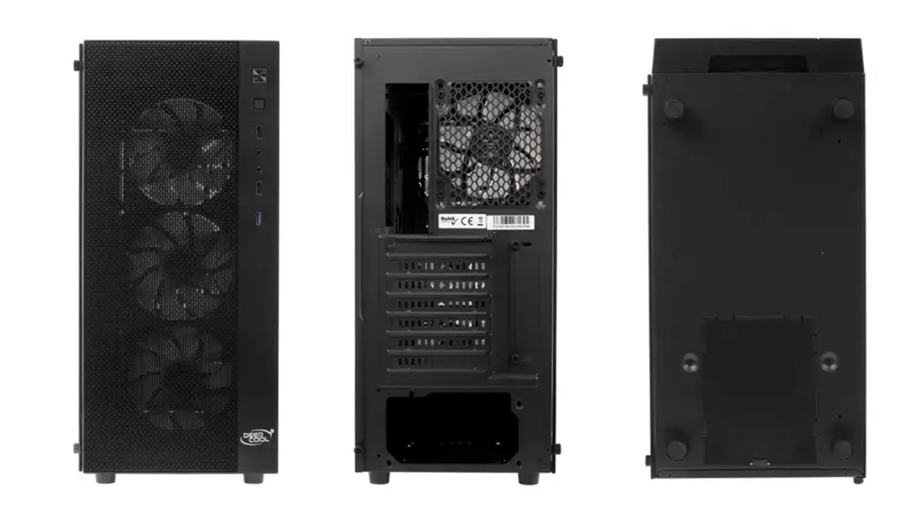 Корпус DEEPCOOL спереди, сзади и сбоку