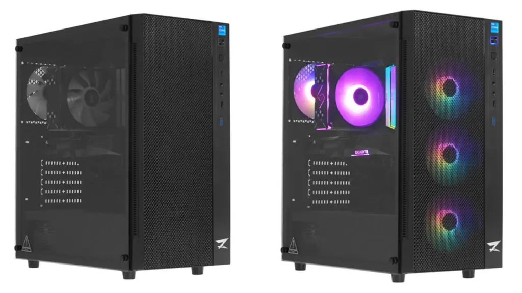 Игровой ПК ZET Gaming WARD H190 с подсветкой вентиляторов и без