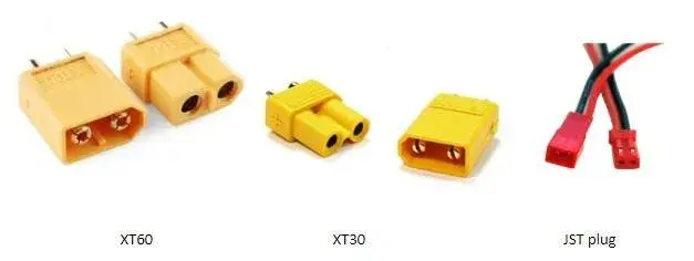 Разъёмы XT60, XT30 и T-plug с проводами