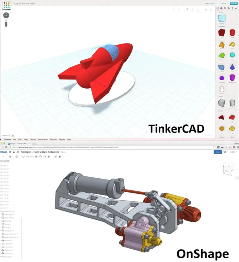 3D-модели в программах TinkerCAD и OnShape