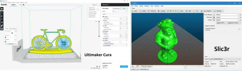 Программа для нарезки 3D-модели на слои с зелёной моделью
