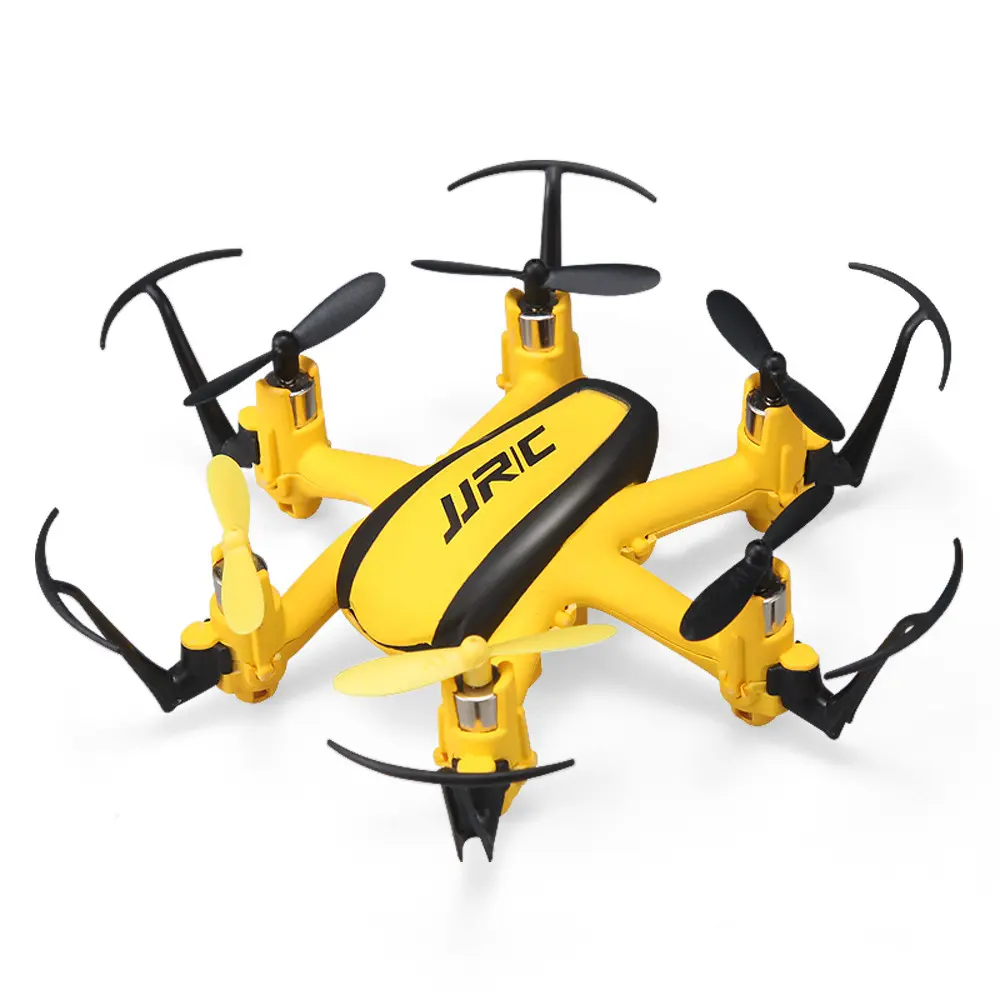 Жёлтый гексакоптер JJRC H20 на белом фоне