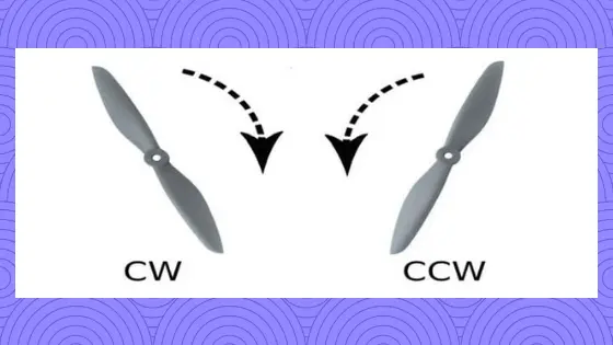 Винты CW и CCW с обозначением направления вращения