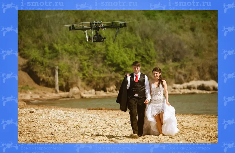 свадебная съемка с квадрокоптера