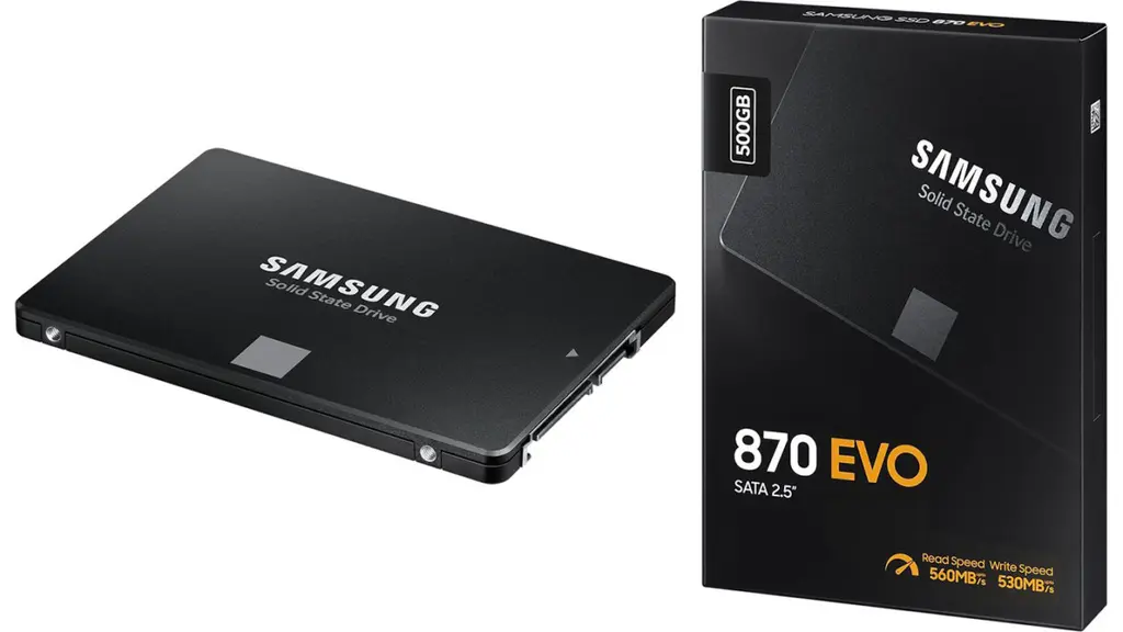 Быстрый SSD накопитель Samsung 870 EVO MZ-77E500BW 500ГБ 